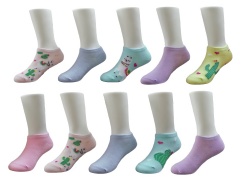 10pk llama pattern ankle socks