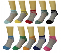 10pk mesh design ankle socks