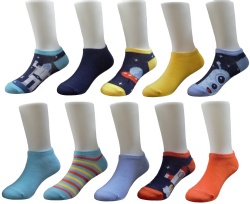 10pk outer space pattern ankle socks