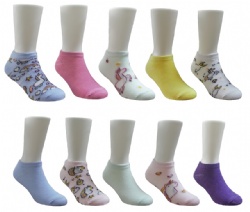 10pk unicorn pattern ankle socks