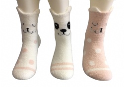 1pk animal pattern supersoft cozy crew socks