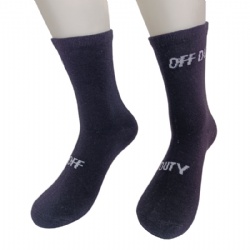 1pk classic black white sock with slogan