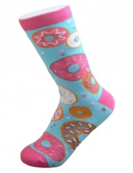 1pk doughnut design crew socks