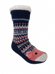 1pk fox design double layer slipper sock