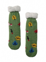 1pk leaves double layer slipper sock