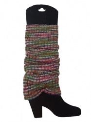 1pk space dye colorful legwarmer