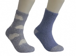 2pk cloud pattern cozy crew socks