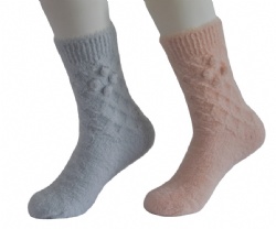 2pk long fleece supersoft crew socks