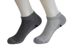 2pk mesh sports ankle socks grey colors