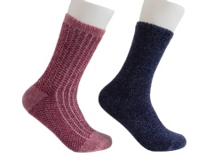 2pk soft chenille crew socks