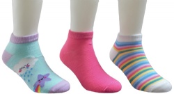 3pk cloud pattern ankle socks