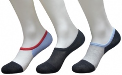 3pk mesh design invisible/ low cut socks