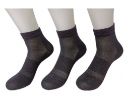 3pk mesh design sports quarter socks