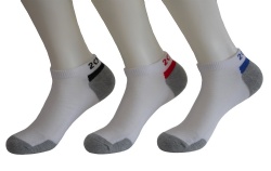 3pk mesh stripes sports ankle socks