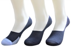 3pk solid invisible/low cut socks