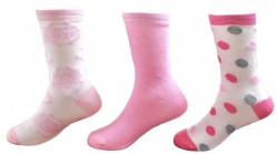 3pk spots pattern crew socks