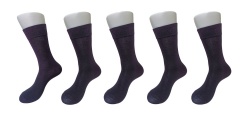 5pk black dress socks crew