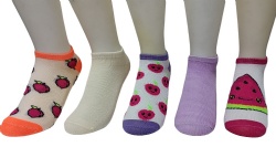 5pk fruits pattern ankle socks