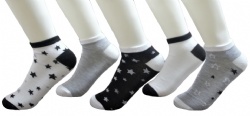 5pk stars pattern ankle socks