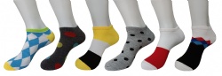 6pk argyle spots pattern ankle socks