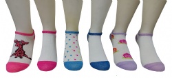 6pk giraffe pattern ankle socks