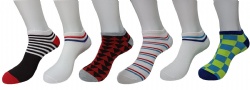 6pk stripes pattern ankle socks